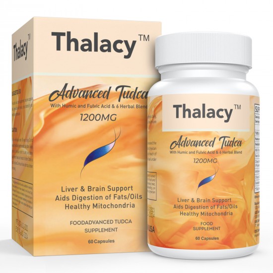 Thalacy Food Supplement Tauroursodeoxycholic Acid with Humic and Fulvic Acids & 6 Herbal Blend