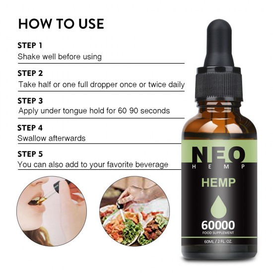 NeoHemp Hemp Oil Drops 60000mg 60ml