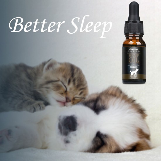 [Not Available in UK] Precious Earth HEMP Oil for Dogs & Cats - 10000mg -100% A Organic Pet Hemp Oil 