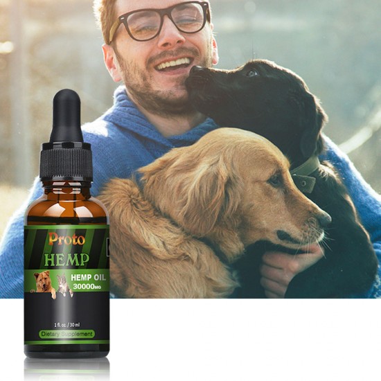 [Not Available in UK] Proto Broad Spectrum Hemp oil for Dogs, 30000mg, Great for Pain Relief , Anxiety, Calming, Pet Recovery and Sleep